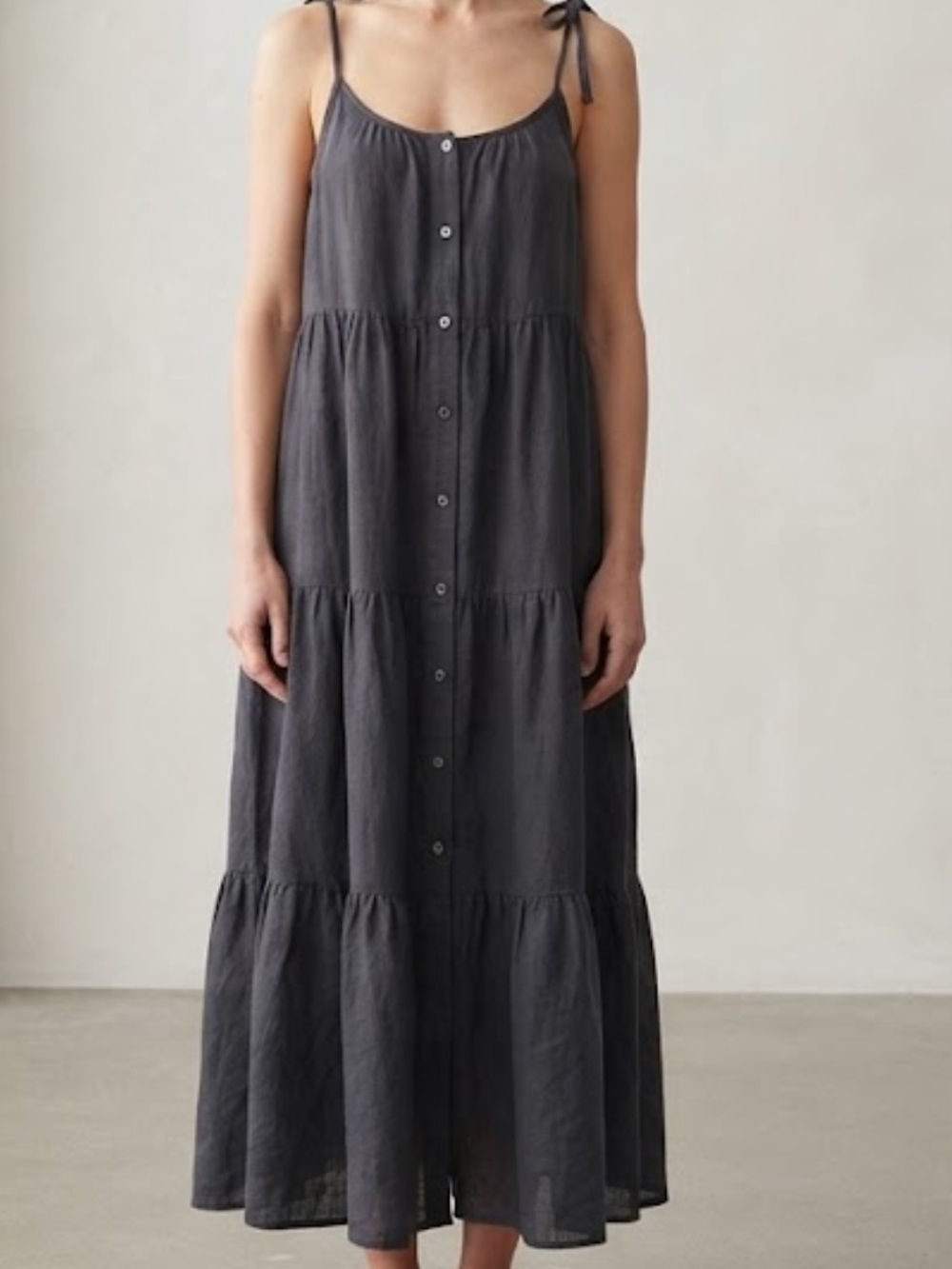 Emerson Fry Navy Crewneck Cotton maxi Dress size Small